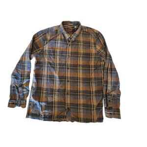 Toad & Co Men's Plaid Flannel Button Up SZ XL Organic Cotton